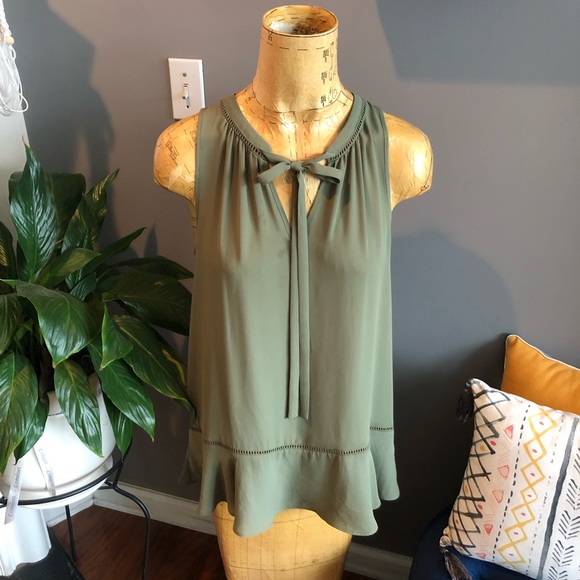 Massimo Tops - Olive Green - Massimo Blouse - Size M.